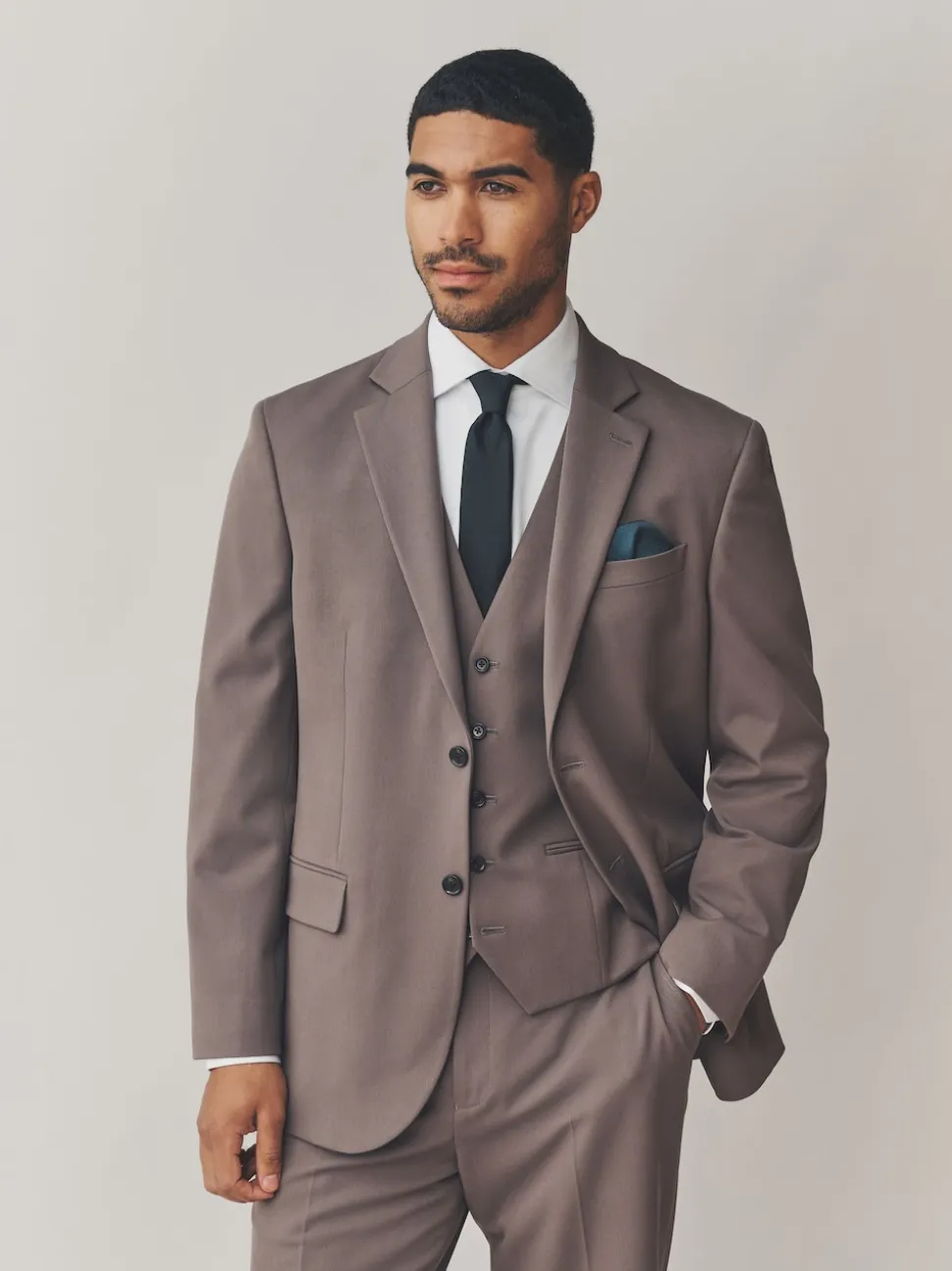 Light Brown Regular Fit Motionflex Stretch Suit Jacket