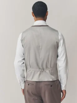 Light Brown Regular Fit Motionflex Stretch Waistcoat
