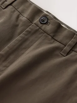 Light Brown Regular Tapered Fit Stretch Chinos Trousers