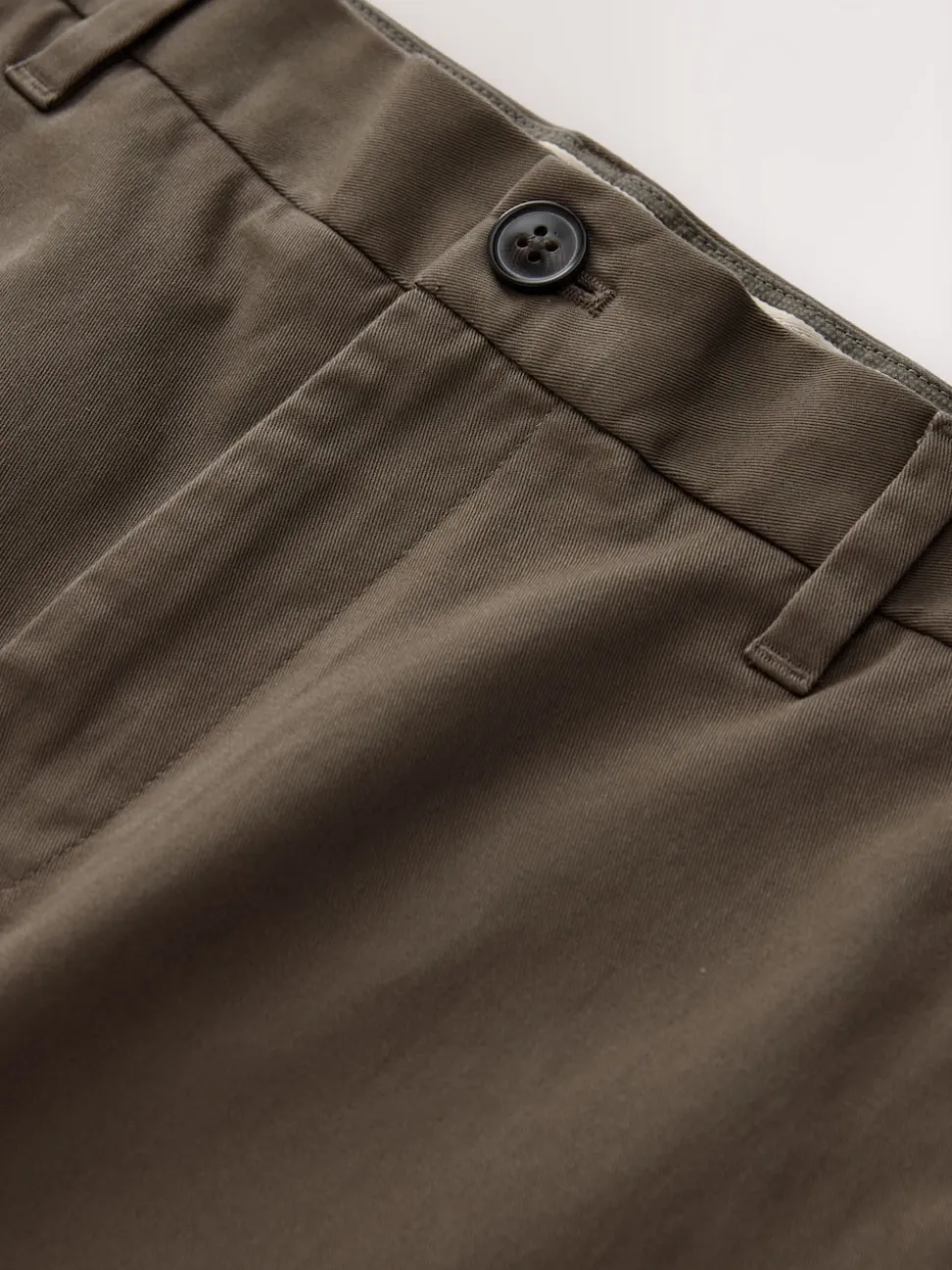Light Brown Regular Tapered Fit Stretch Chinos Trousers