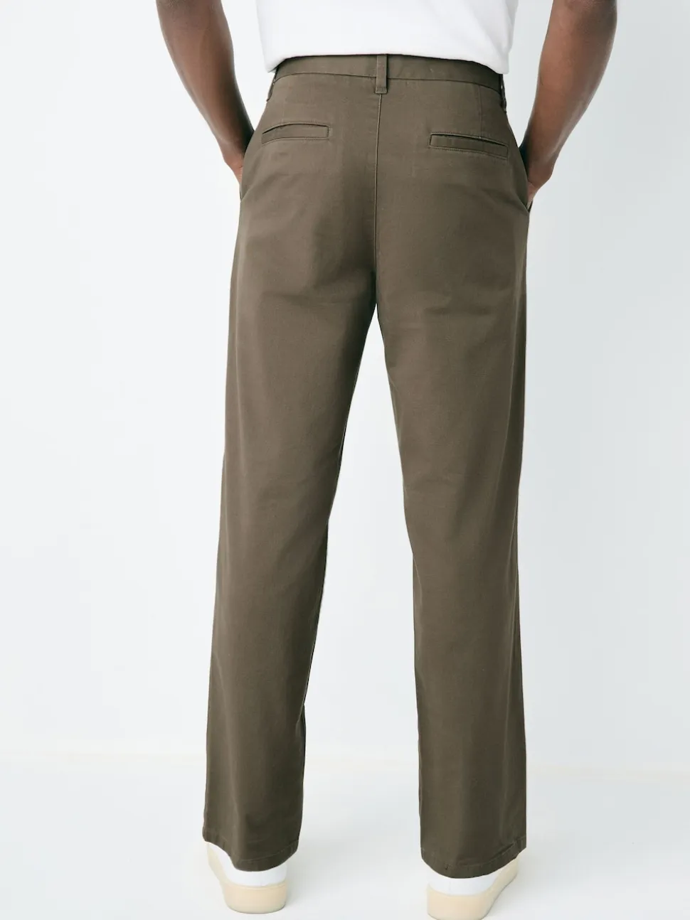 Light Brown Relaxed Fit Stretch Chinos Trousers