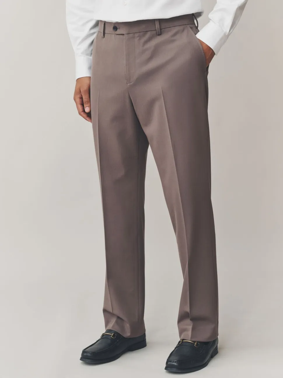 Light Brown Skinny Fit Motionflex Stretch Suit Trousers
