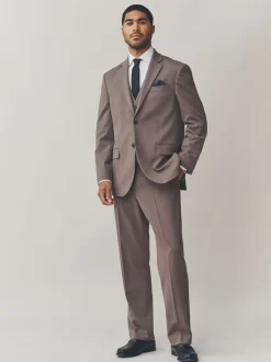 Light Brown Skinny Fit Motionflex Stretch Suit Trousers