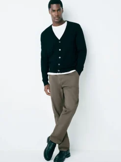 Light Brown Slim Fit Stretch Chinos Trousers