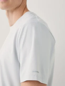 Light Grey Active Gym Textured Training T-Shirt