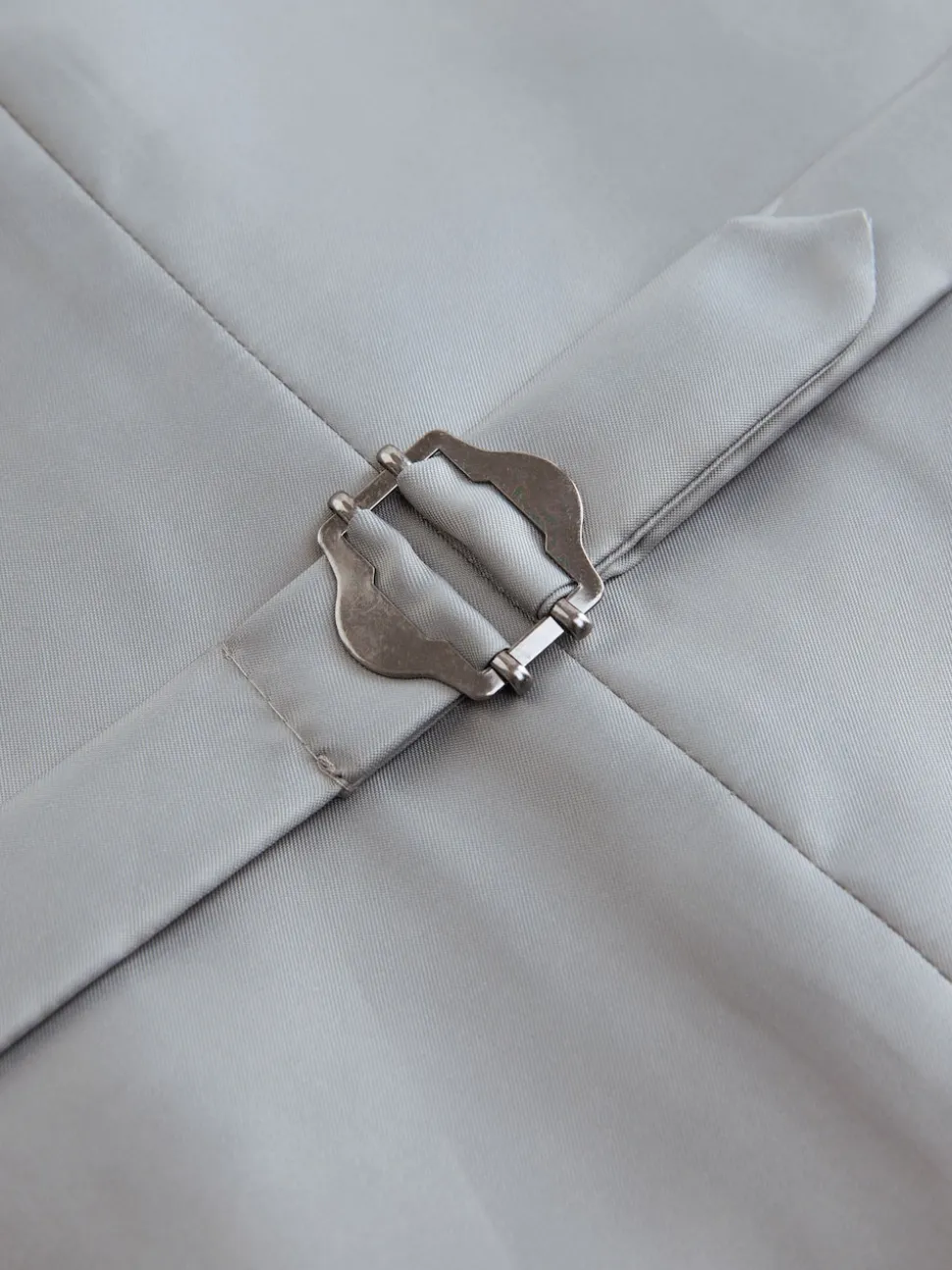 Light Grey Check Suit Waistcoat