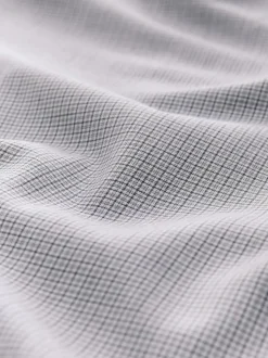 Light Grey Regular Fit Check Soft Touch 100% Cotton Smart Long Sleeve Shirt