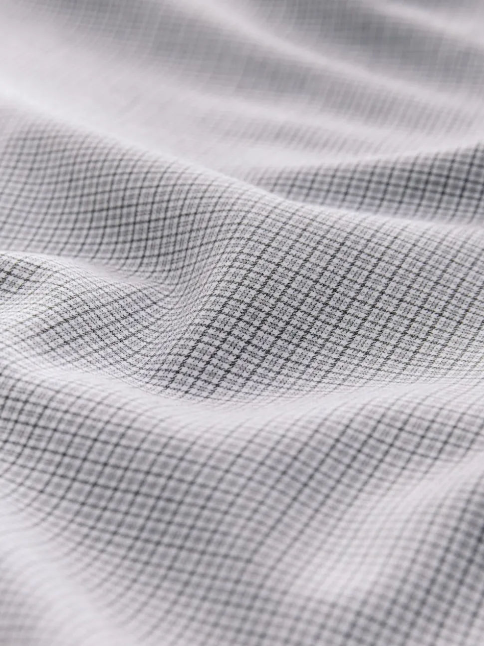 Light Grey Regular Fit Check Soft Touch 100% Cotton Smart Long Sleeve Shirt