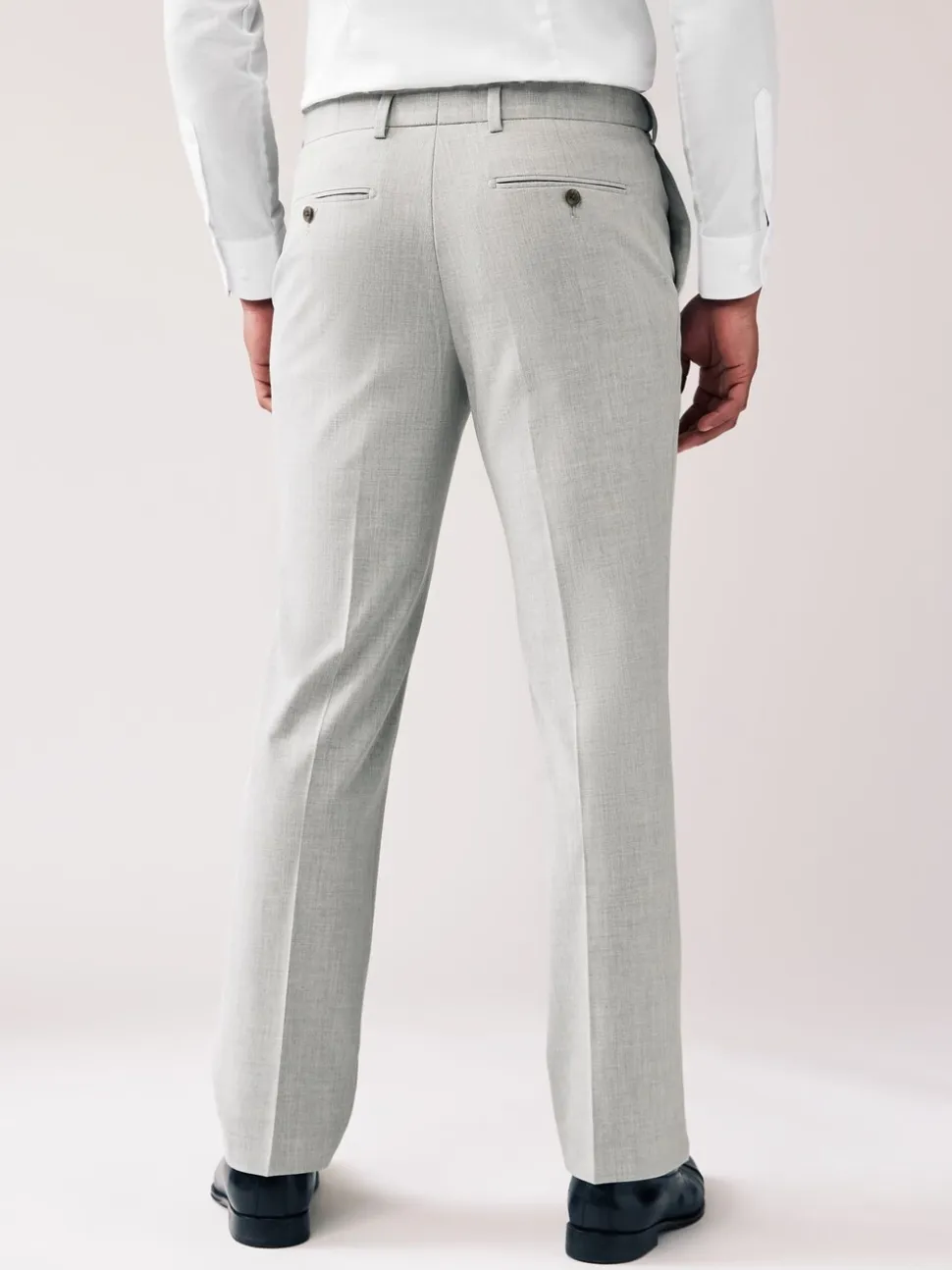Light Grey Regular Fit Motionflex Stretch Suit Trousers