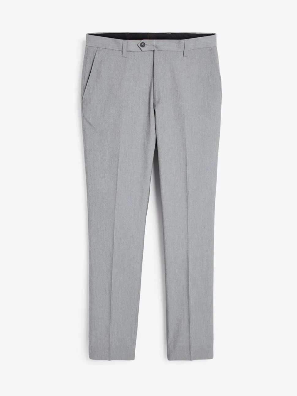 Light Grey Regular Fit Stretch Smart Trousers