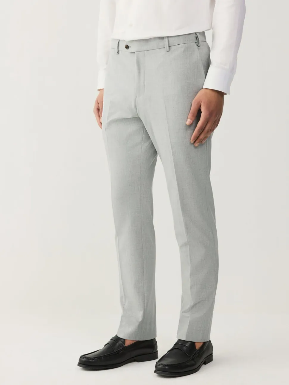 Light Grey Skinny Fit Motionflex Stretch Suit Trousers