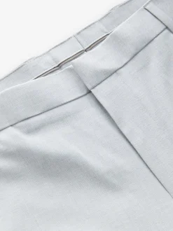 Light Grey Slim Fit Elasticated Waist Motionflex Stretch Smart Trousers