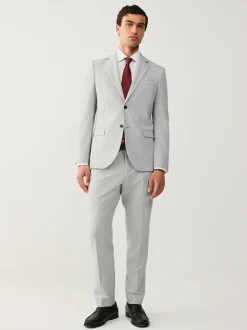 Light Grey Slim Fit Motionflex Stretch Suit Jacket