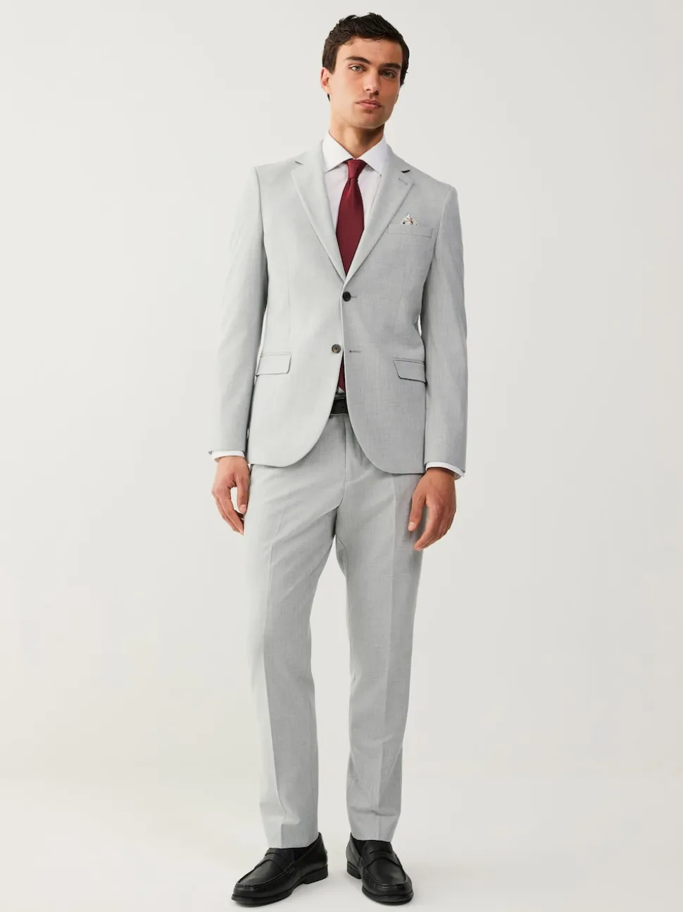 Light Grey Slim Fit Motionflex Stretch Suit Jacket