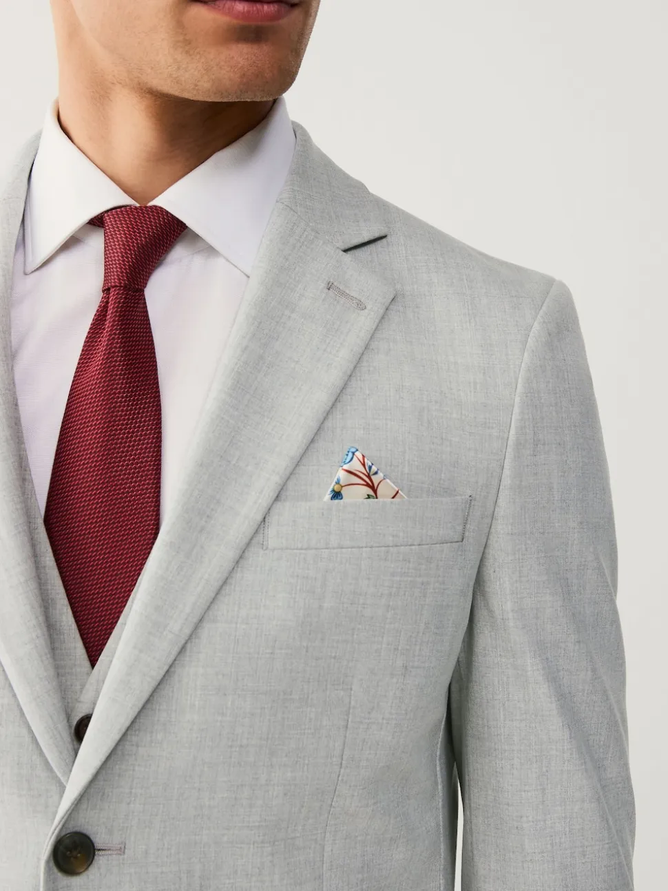 Light Grey Slim Fit Motionflex Stretch Suit Jacket