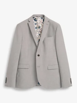 Light Grey Slim Fit Motionflex Stretch Suit Jacket