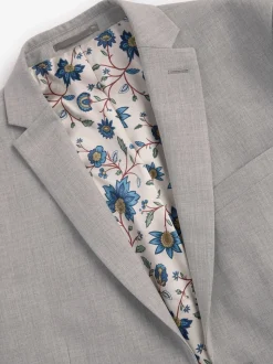 Light Grey Slim Fit Motionflex Stretch Suit Jacket