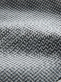 Light Grey Tailored Fit Wool Blend Puppytooth Suit Jacket