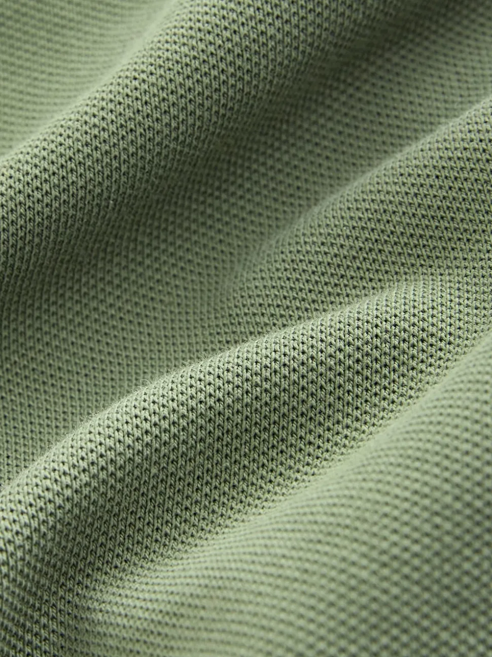 Light Olive Green Slim Fit Short Sleeve Pique Polo Shirt