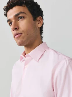 Light Pink Regular Fit Easy Care Single Cuff Smart Shirt