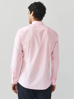 Light Pink Slim Fit Easy Care Single Cuff Smart Shirt