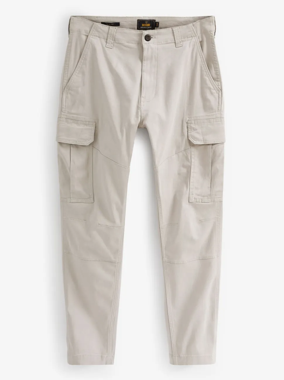 Light Stone Slim Fit Cotton Stretch Cargo Trousers