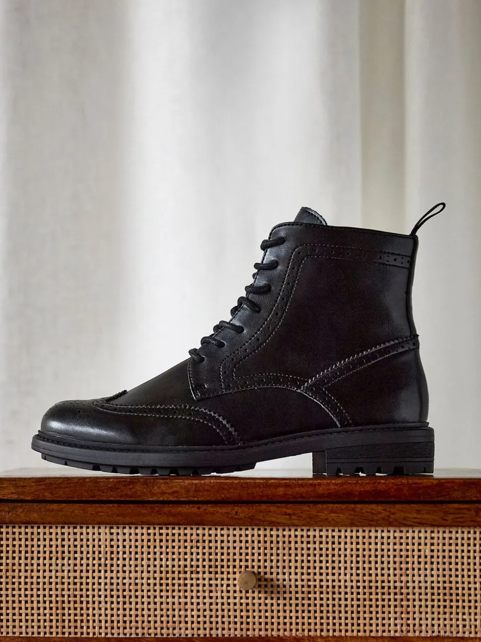 Linzi Black Leonardo Brogue Boots