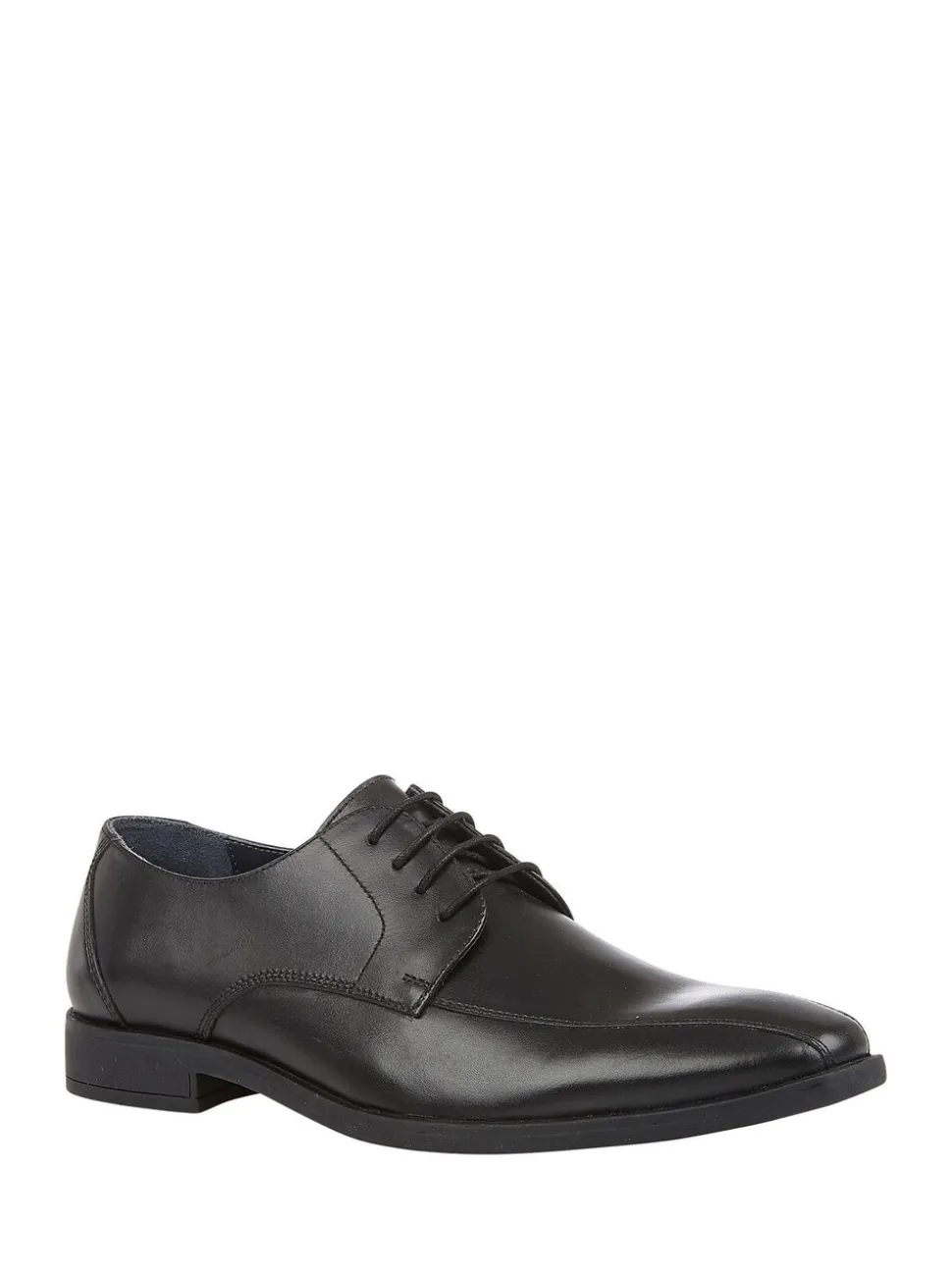 Lotus Black Leather Lace Up Derby Shoes