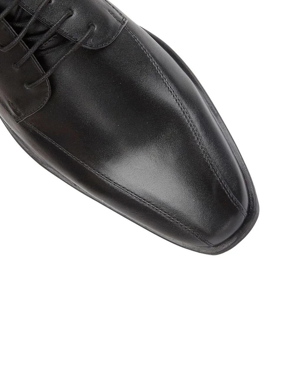 Lotus Black Leather Lace Up Derby Shoes