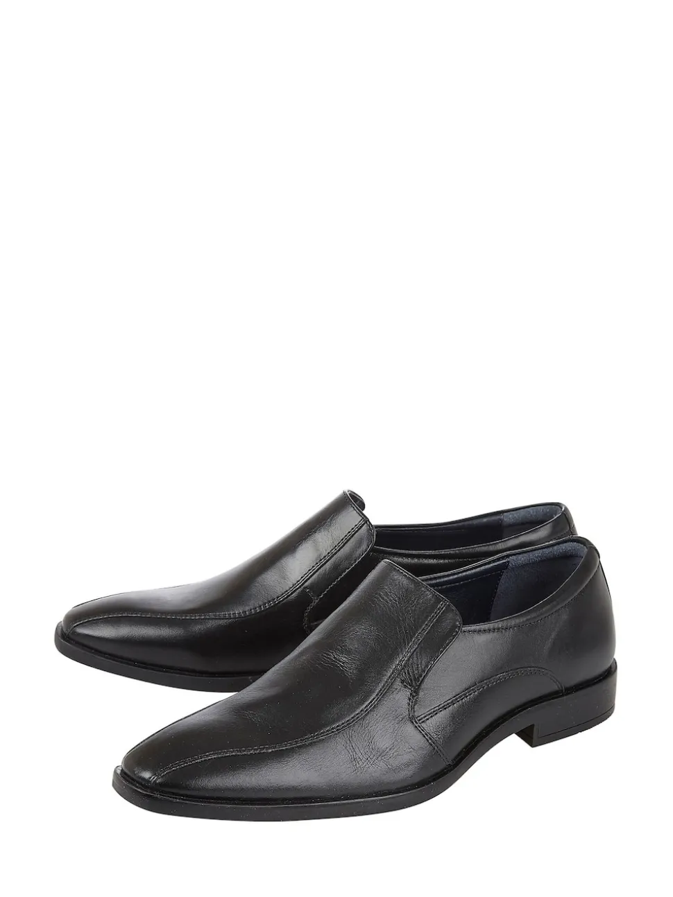 Lotus Black Leather Loafers