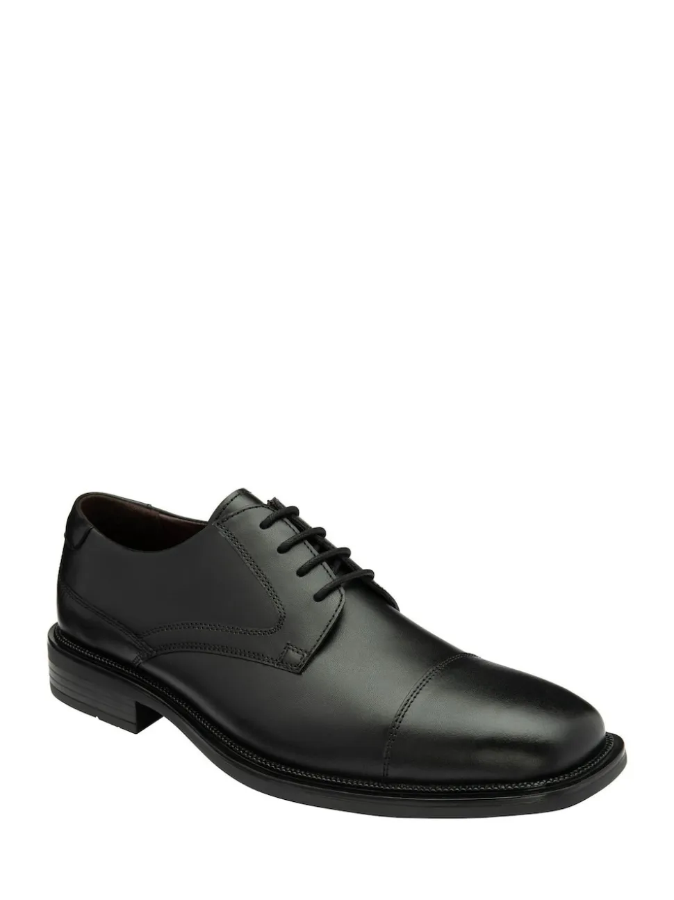 Lotus Black Leather Wide Fit Lace-Up Derby Shoes