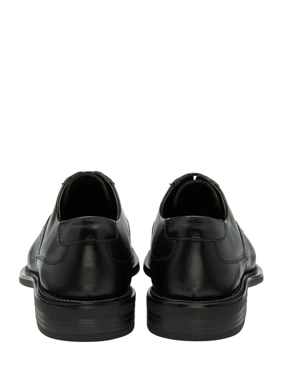 Lotus Black Leather Wide Fit Lace-Up Derby Shoes