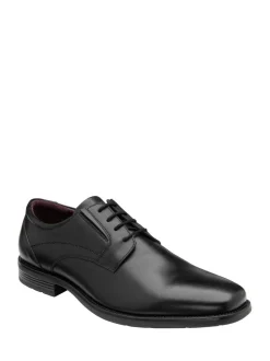 Lotus Black Wide Fit Lace-Up Formal Shoes