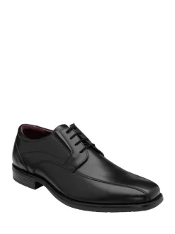 Lotus Black Wide Fit Leather Lace Up Derby Shoes