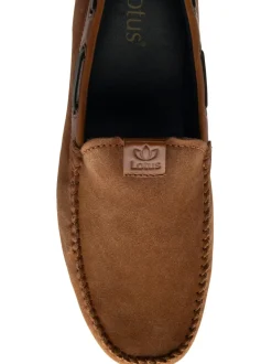 Lotus Brown Casual Slip On Driving Shoes