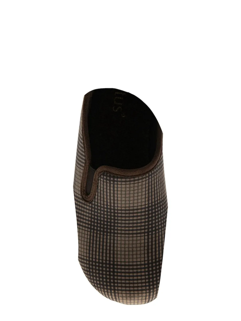 Lotus Brown Check-Print Full Slippers