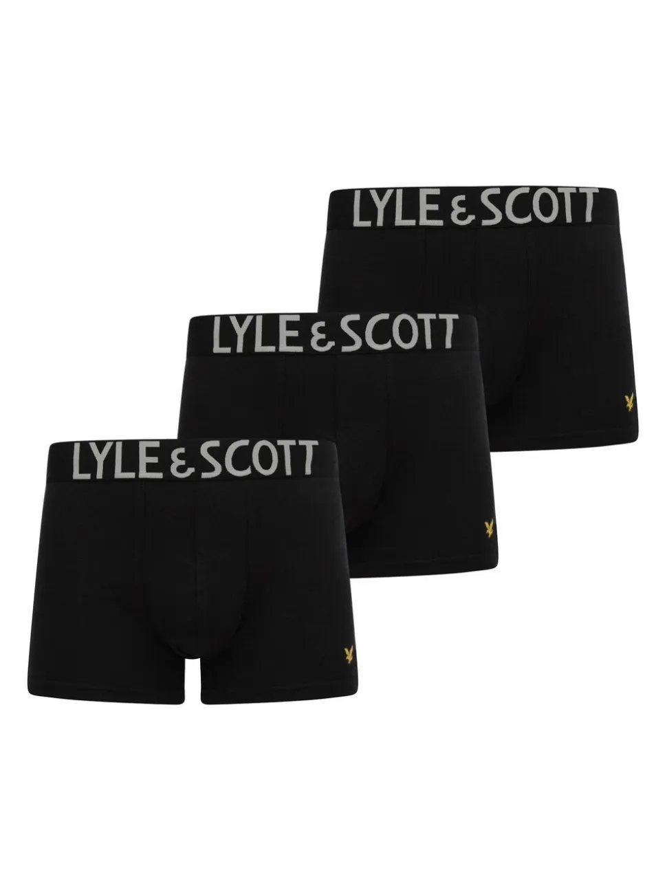 Lyle & Scott Black Chrome Daniel Premium Trunks 3 Pack
