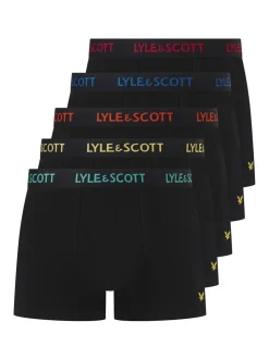 Lyle & Scott Black Miller Underwear Trunks 5 Pack