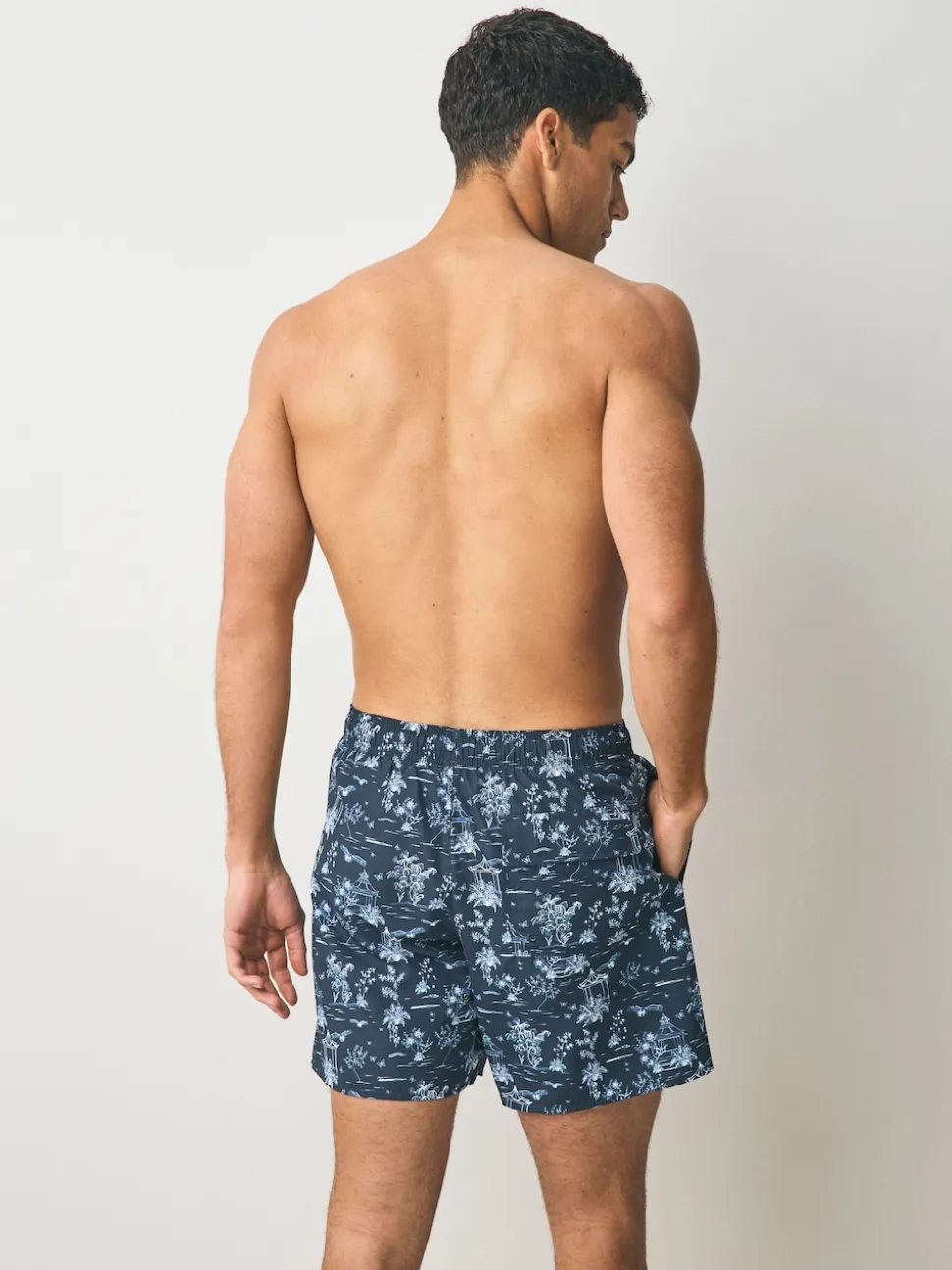 Lyle & Scott Blue Botanical Garden Print Swimshort