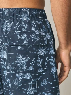 Lyle & Scott Blue Botanical Garden Print Swimshort