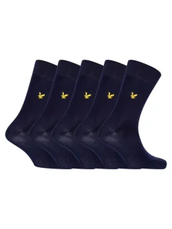 Lyle & Scott Blue Core Socks 5 Pack
