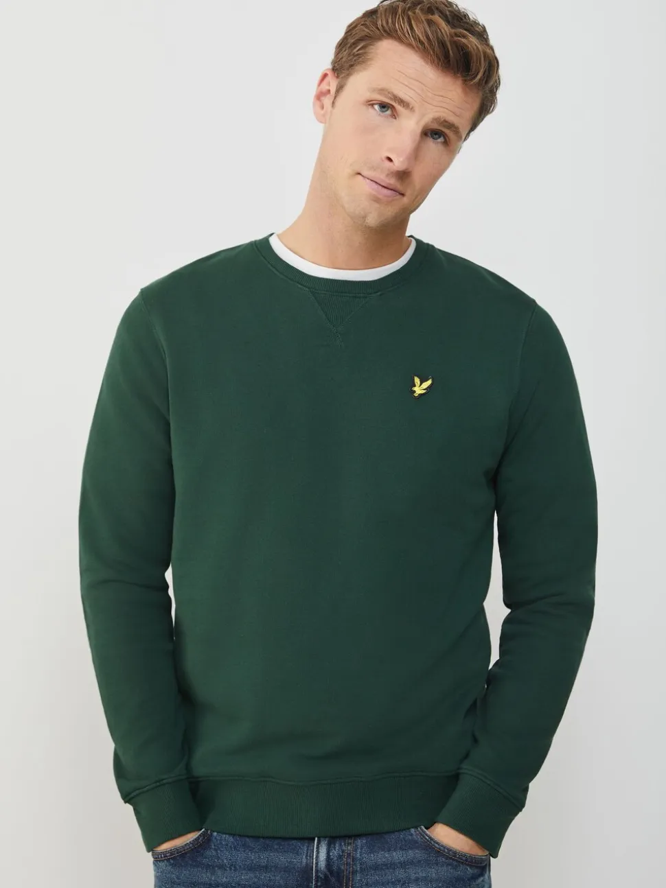 Lyle & Scott Forest Green Crew Neck Sweatshirt