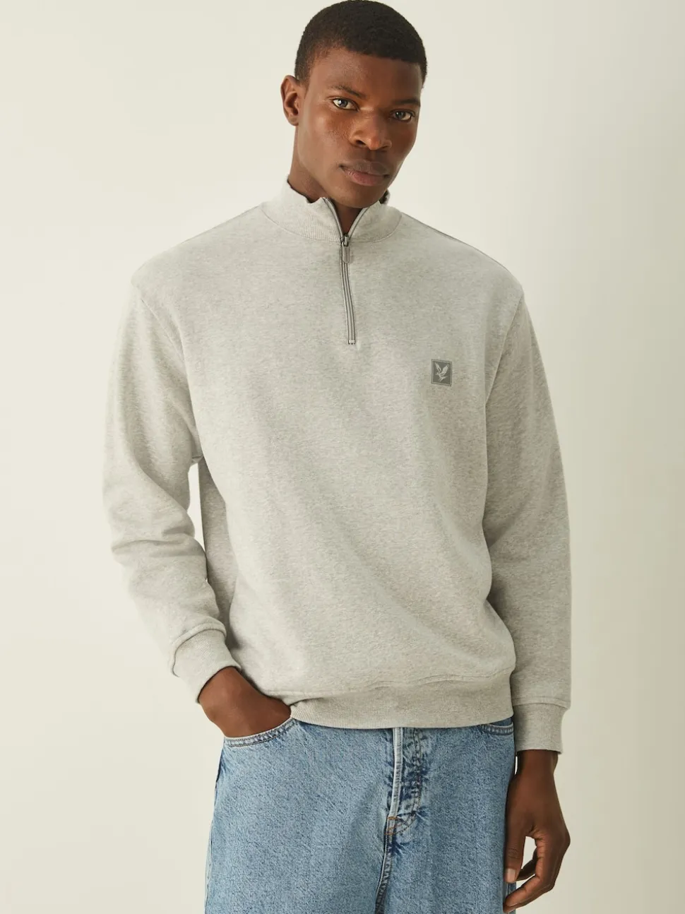 Lyle & Scott Grey Loungewear Quarter Zip Sweatshirt