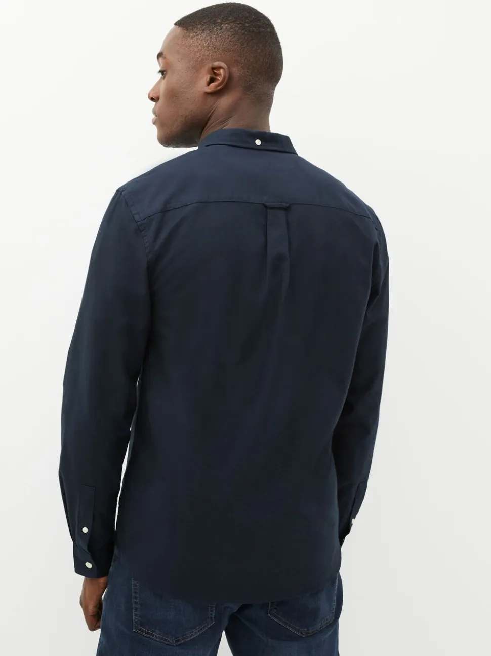Lyle & Scott Navy Cotton Oxford Shirt