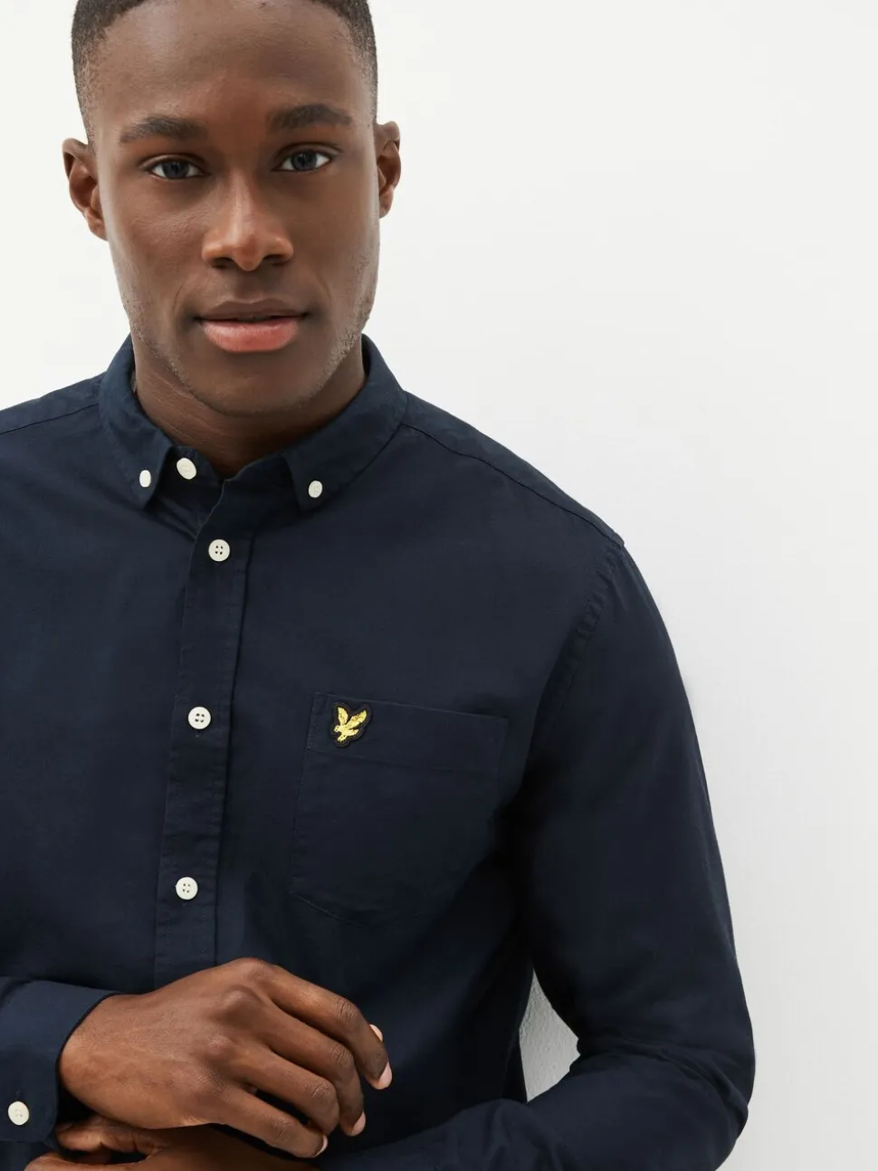 Lyle & Scott Navy Cotton Oxford Shirt