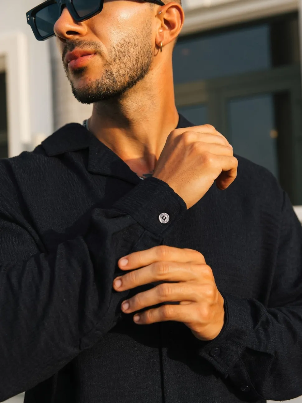 MAUVAIS Black Fiorano Long Sleeve Shirt