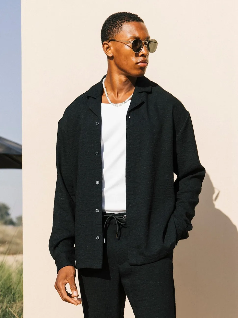 MAUVAIS Black Fiorano Long Sleeve Shirt