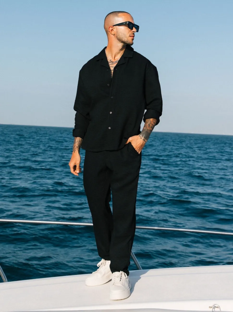 MAUVAIS Black Fiorano Long Sleeve Shirt