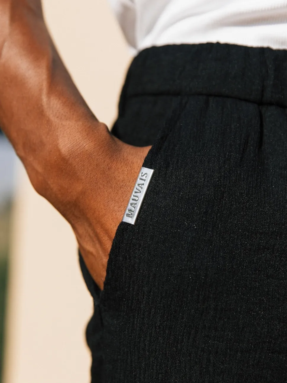 MAUVAIS Black Fiorano Trousers