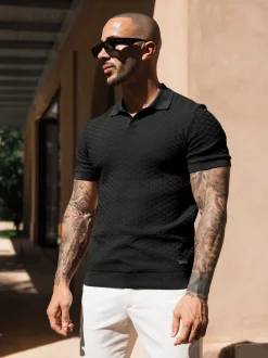 MAUVAIS Black Nerano Knit Polo